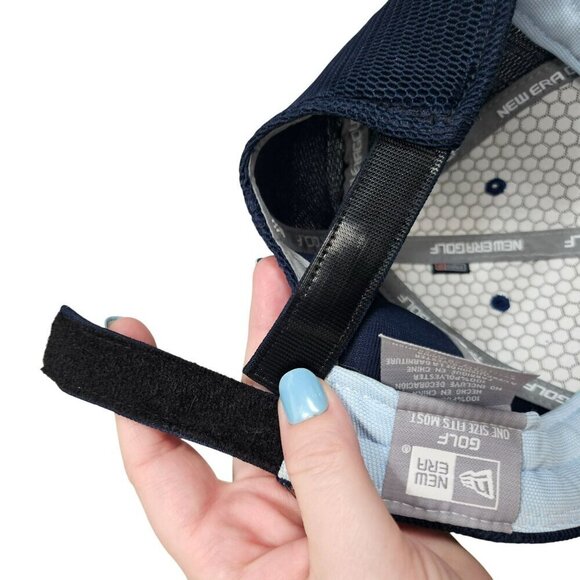 New Era Scottsdale PGA Blue Camouflage Golf Hat Double Mesh Hook‎ Loop Strap - Picture 11 of 11